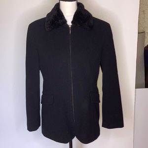 LOFT Ann Taylor Coat  Black Wool Jacket Coat